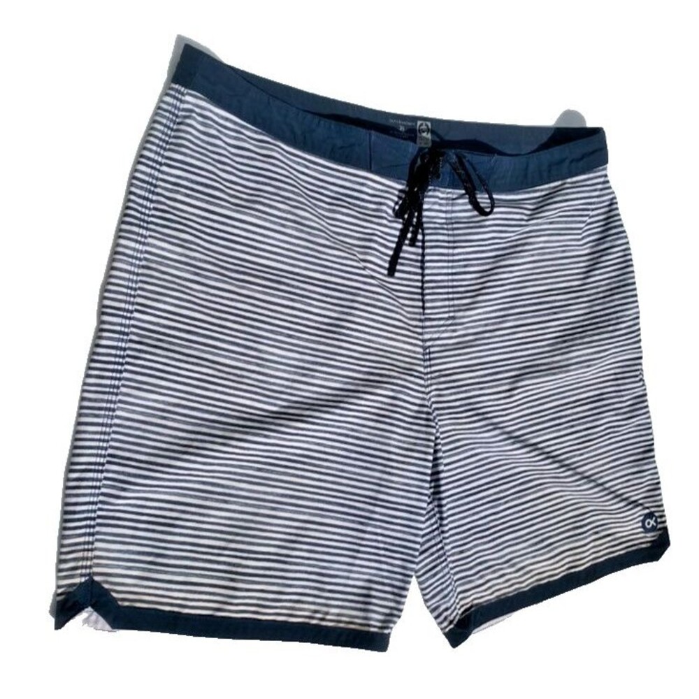 OUTERKNOWN APEX Boardshorts MEN'S Trunks Size 36 KELLY SLATER Navy Striped Waves